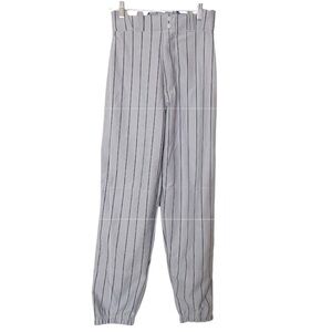 Champro Sports Belted Grey Black Pinstripe Baseball Pants Adult S